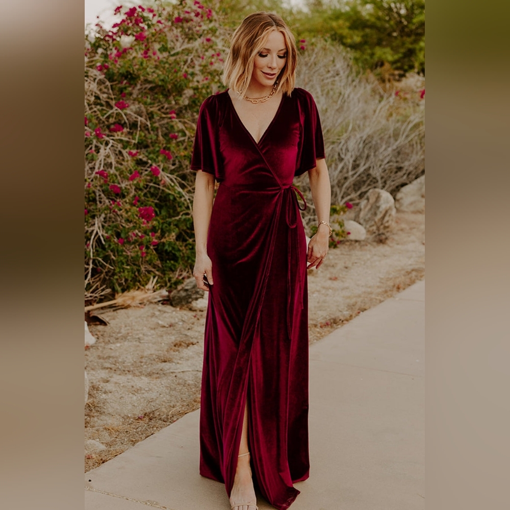 Baltic Born Meghan Velvet Wrap Maxi Dress